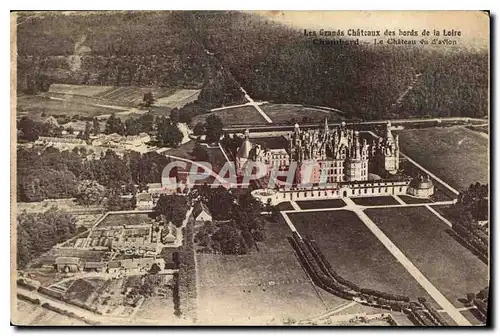 Cartes postales Les Grands Chateau des bords de la Loire Chambord Le ch�teau vu d'avion