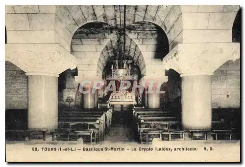 Cartes postales Tours Basilique St Martin La Crypte Laloux architecte