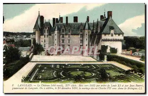 Cartes postales Langeais Le Chateau cote ouest