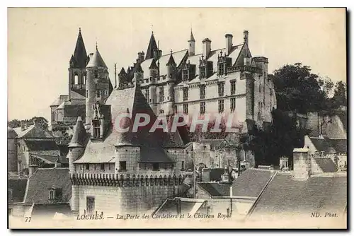 Cartes postales Loches La Porte des Cordeliers et le Chateau Royal