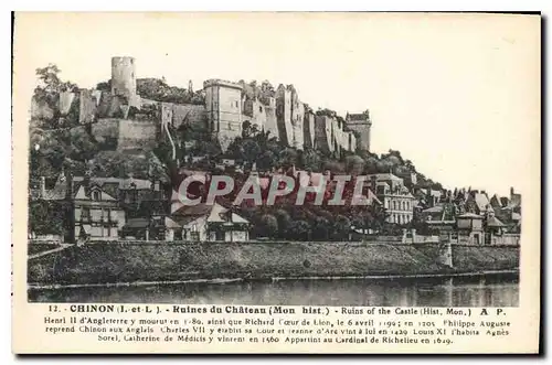 Cartes postales Chinon Ruines du Chateau