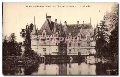 Cartes postales Azay le Rideau Chateau National