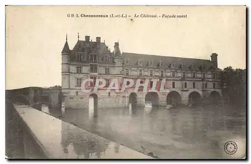 Cartes postales Chenonceauxx Le Chateau Facade Nord ouest