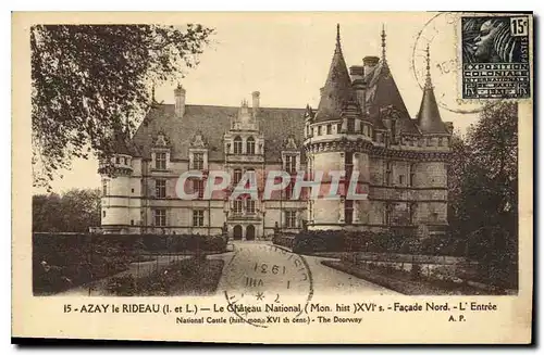 Cartes postales Azay le Rideau le Chateau National