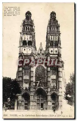 Cartes postales Tours La Cathedrale Saint Gatien