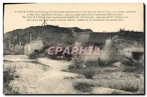 Cartes postales Le Fort de Vaux Contre lequel les Allemands s'archanerent