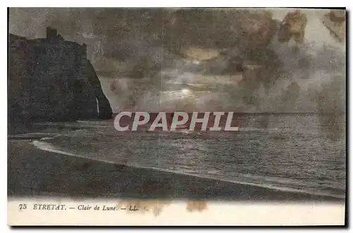 Cartes postales Etretat Clair de Lune