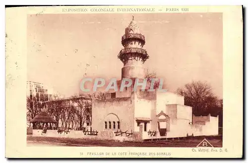 Cartes postales Pavillion de la Cote francaise des somalis Paris Exposition coloniale Internationale