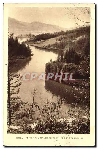 Cartes postales Entree des bassins du Doubs et lac des Brenets