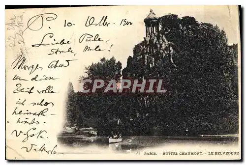 Cartes postales Paris Buttes Chaumont le Belvedere