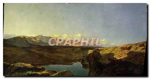 Ansichtskarte AK Museum der bildenden Kunste zu Leipzig A Calame Monte Rosa bei Sonnenaufgang