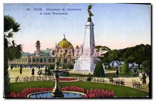 Cartes postales Nice Monument du Centenaire et Jetee Promenade