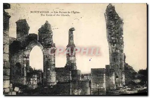 Cartes postales Montfaucon les Ruines de l'eglise