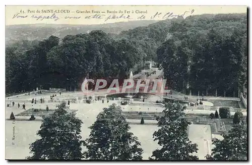 Ansichtskarte AK Parc de Saint Cloud Grandes Eaux Bassin du Fer a Cheval