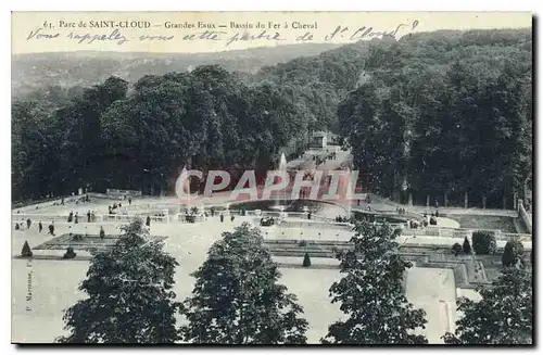 Cartes postales Parc de Saint Cloud Grandes Eaux Bassin du Fer a Cheval