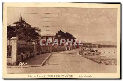 Cartes postales La Plage d'Hyeres les Palmiers vue generale