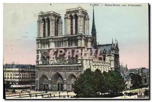 Cartes postales Paris Notre Dame vue d'ensemble