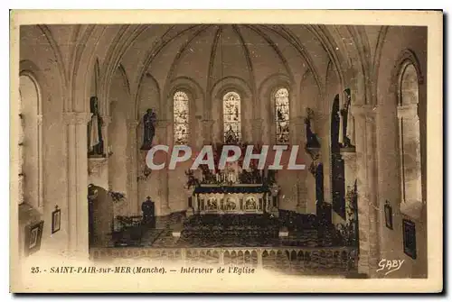 Ansichtskarte AK Saint Pair sur Mer Manche Interieur de l'eglise