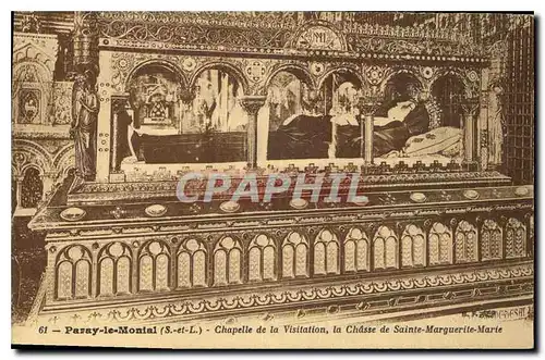 Cartes postales Paray le Monial S et L Chapelle de la Visitation la Sainte Marguerite Marie