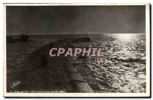 Ansichtskarte AK Palavas Effet de Lune sur la Mer