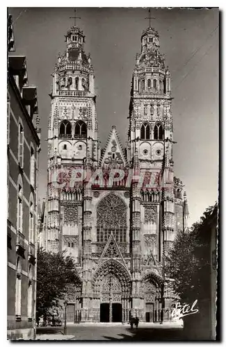 Ansichtskarte AK Tours Facade de la Cathedrale