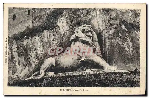 Cartes postales Belfort vue du Lion