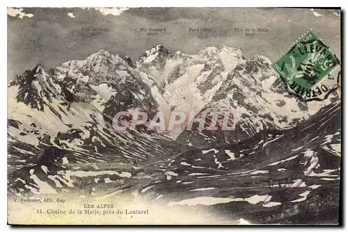 Cartes postales Les Alpes Chaine de la Meije pres du Lautaret