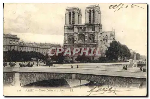 Ansichtskarte AK Paris Notre Dame et le Pont