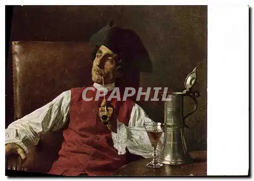 Cartes postales Museum der Bildenden kunste zu Leipzig Tito Lessi Der Raucher