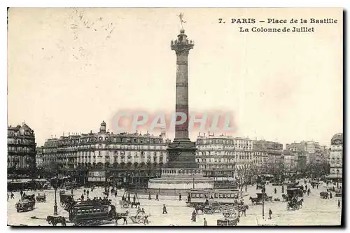 Cartes postales Paris Place de la Bastille la Colonne de Juillet