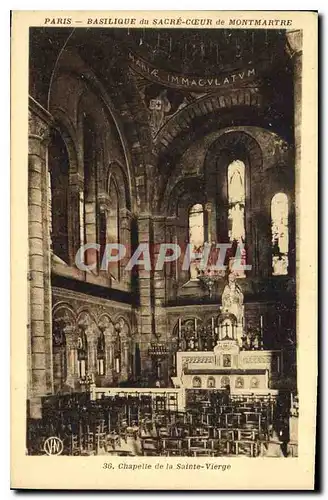 Cartes postales Paris Basilique du Sacre Coeur de Montmartre Chapelle de la Sainte Vierge