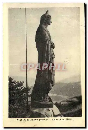 Cartes postales N D de la Roche Rhone statue de la Vierge