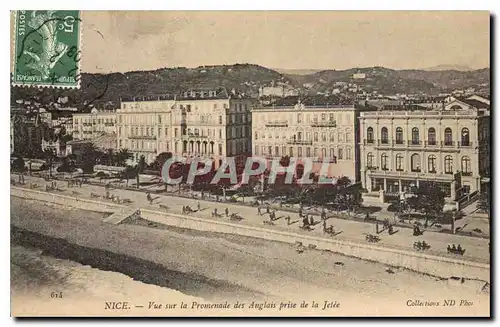 Cartes postales Nice vue sur la promenade des Anglais prise de la Jetee