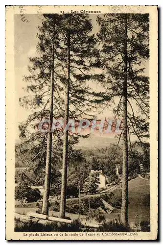 Cartes postales Les Cevennes le Pic du Lisieux vu de la route de tence au Chambon sur Lignon