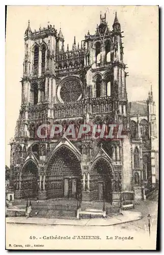 Cartes postales Cathedrale d'Amiens la Facade