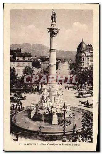 Ansichtskarte AK Marseille Place Castellane et Fontaine Cantini