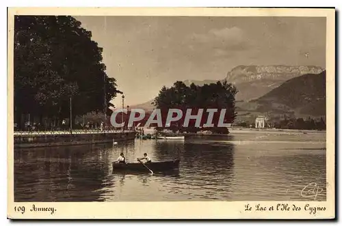 Ansichtskarte AK Annecy le Lac et l'ille des Cygnes