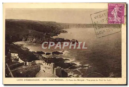 Cartes postales Cote d'Emeraude Cap Frehel l'Anse des Sevigne vue prise du Port la Latte