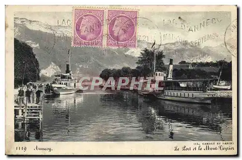 Ansichtskarte AK Annecy le Port et le Mont Veyrier