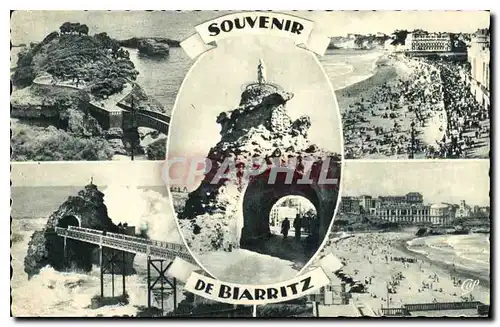 Cartes postales Biarritz Basta Grande Plage Rocher de la Vierge