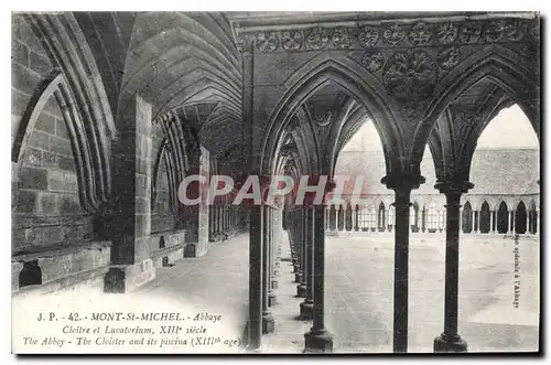 Ansichtskarte AK Mont St Michel Abbaye Cloitre et Lavatorium XIII siecle