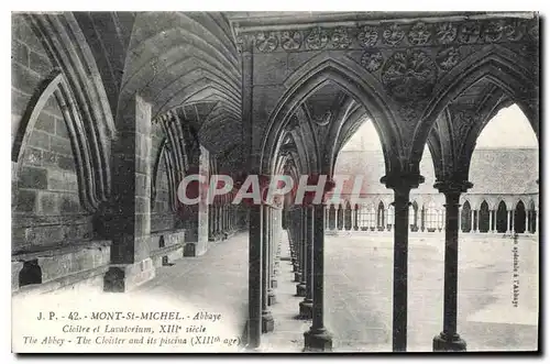 Cartes postales Mont St Michel Abbaye Cloitre et Lavatorium XIII siecle