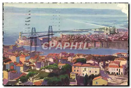 Cartes postales Marseille Bouches du Rhone vue generale sur le Vieux Port et les Bassins