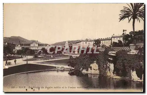 Cartes postales Nice la Grotte du Jardin Public et le Casino Municipal