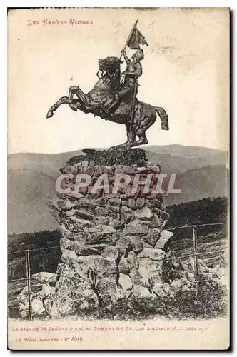 Cartes postales Les Hautes Vosges la statue de Jeanne d'Arc au Sommet du Ballon d'Alsace