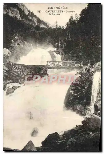 Ansichtskarte AK Les Pyrenees Cauterets Cascade de Lutour