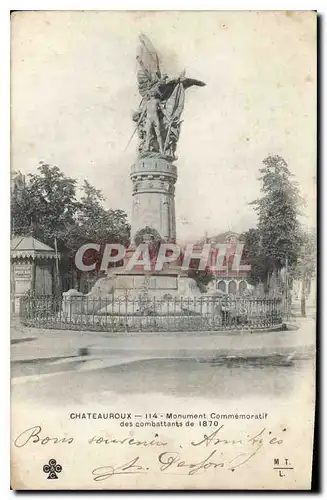 Cartes postales Chateauroux Monument Commemoratif des Combattants de 1870
