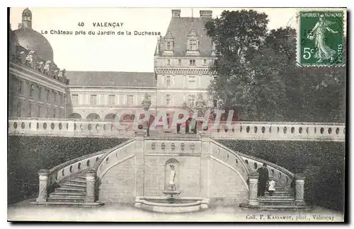 Cartes postales Valencay le Chateau pris du Jardin de la Duchesse