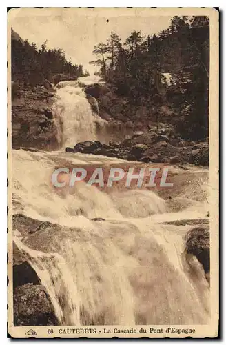 Cartes postales Cauterets la cascade du Pont d'Espagne