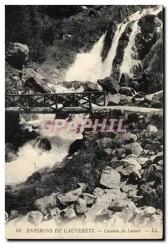 Ansichtskarte AK Environs de Cauterets Cascade de Lutour